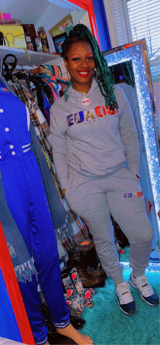 Euros joggers with logo on front back